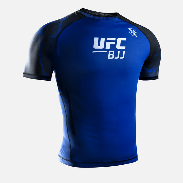 Rashguard de BJJ Hayabusa x UFC Mangas Curtas – Preto/Azul