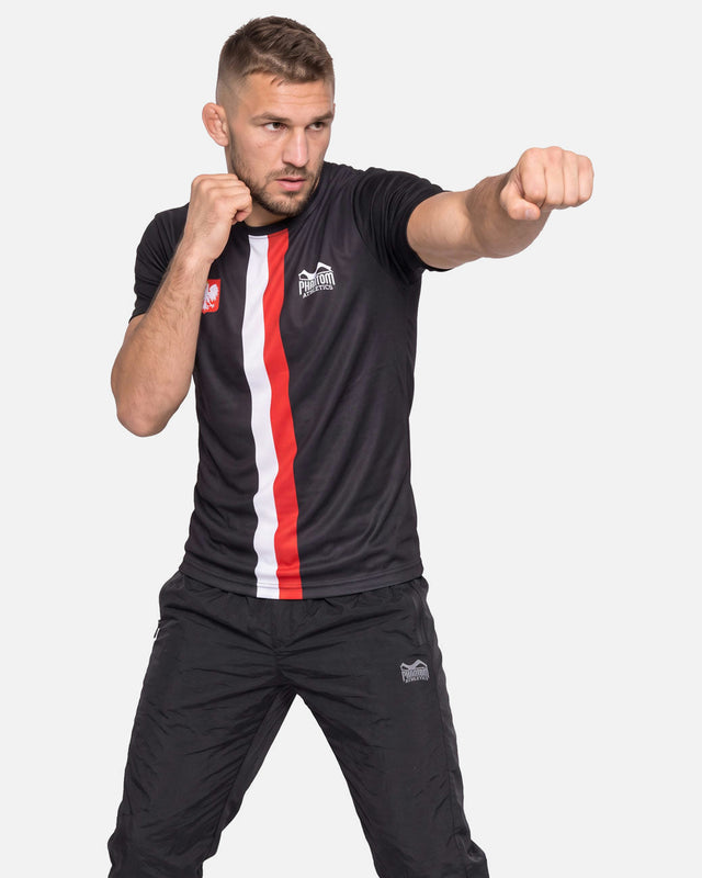 T-shirt da allenamento Phantom Athletics EVO+ Team Poland – Nero/Rosso/Bianco
