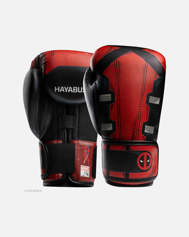 Hayabusa x Marvel Boxhandschuhe Deadpool – Rot/Schwarz