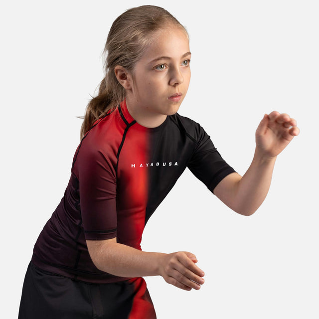 Hayabusa Rashguard Apex Nova Kurzarm Kinder – Rot