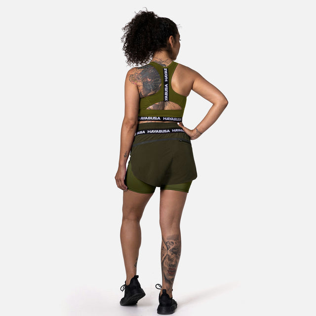 Bustier sport Hayabusa Crossback – Femei – Oliv