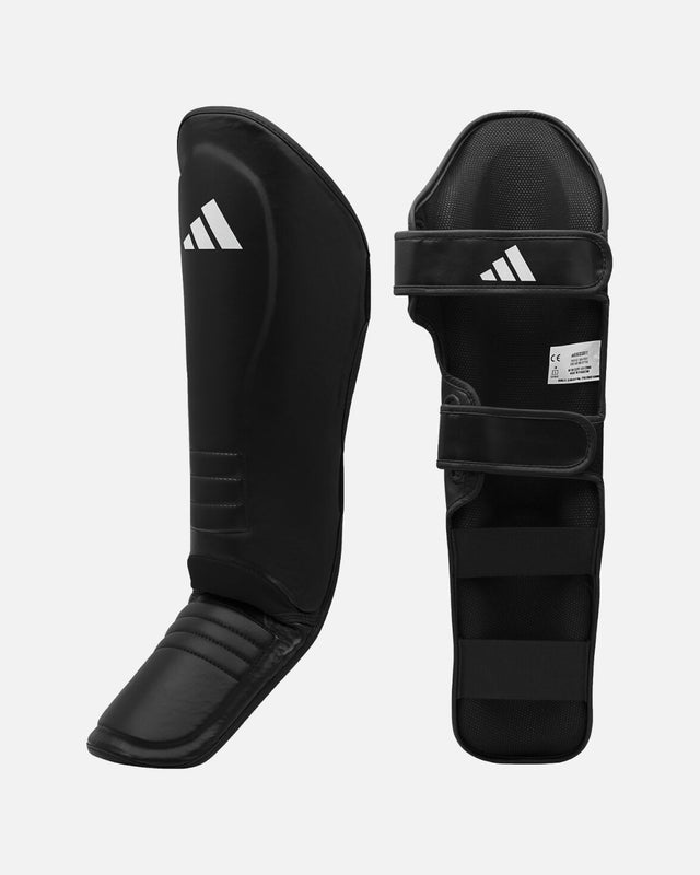 Espinilleras Adidas Speed Thai Shin-n-Step – Negro/Blanco