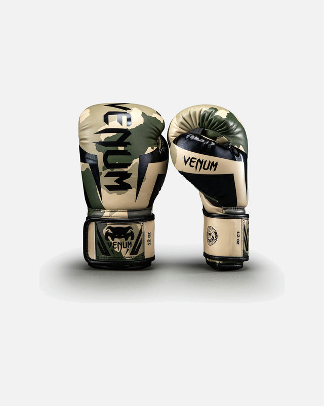 Guantoni da boxe Venum Elite – Kaki/Bianco naturale