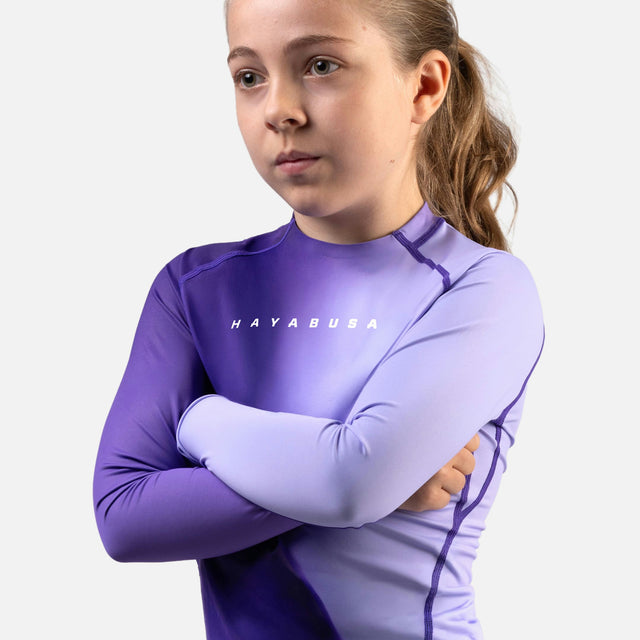 Hayabusa Rashguard Apex Nova Långärmad Barn - Lila