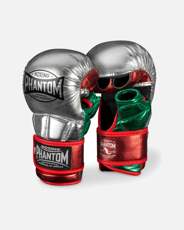 Phantom Athletics MMA-handskar Mexico – Silver/Röd