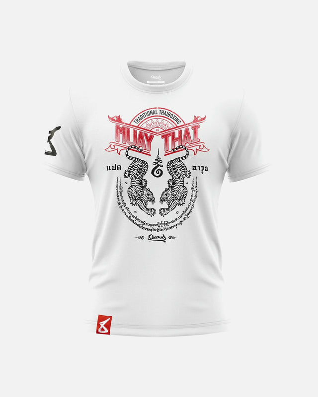 8 WEAPONS Tričko Sak Yant Tigers – Bílé