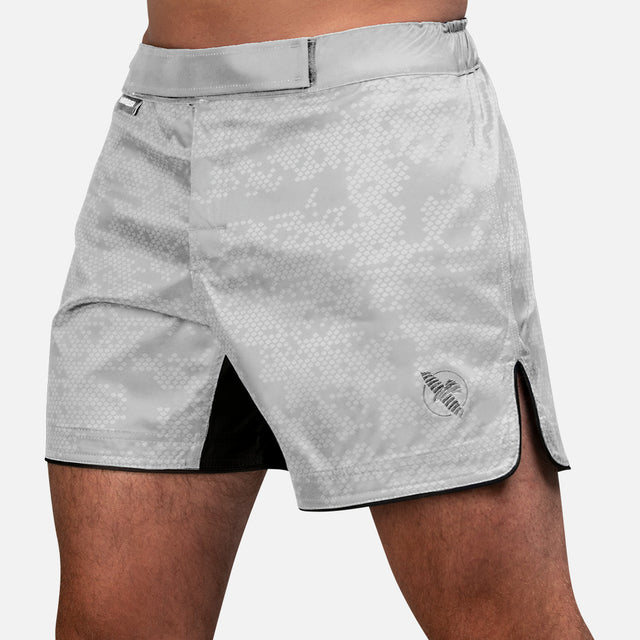 Shorts de MMA Hayabusa Hex Mid-Thigh – Blanc