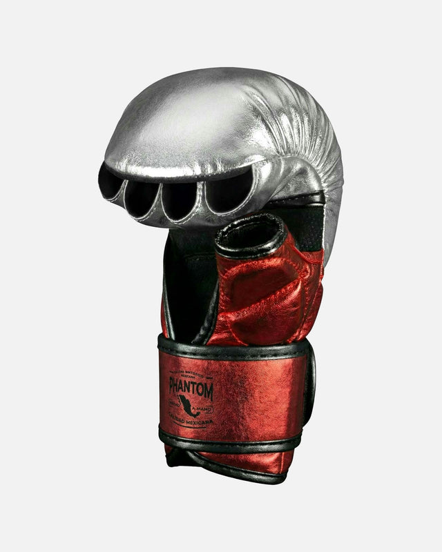Phantom Athletics MMA-handskar Mexico – Silver/Röd
