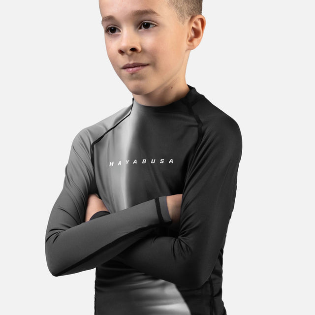 Dětský rashguard Hayabusa Apex Nova – dlouhé rukávy – černý