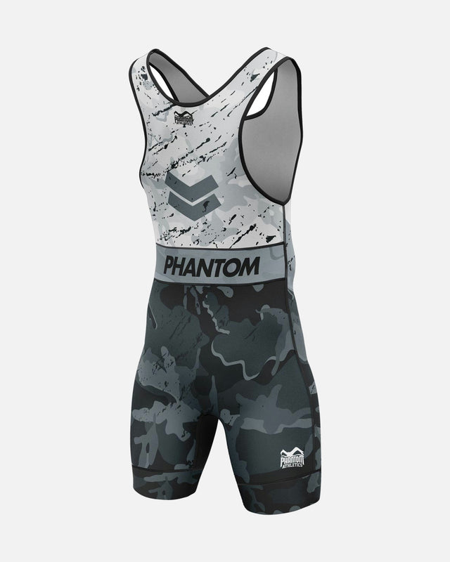 Phantom Athletics Worstelsinglet Delta - Vit/Grå/Svart