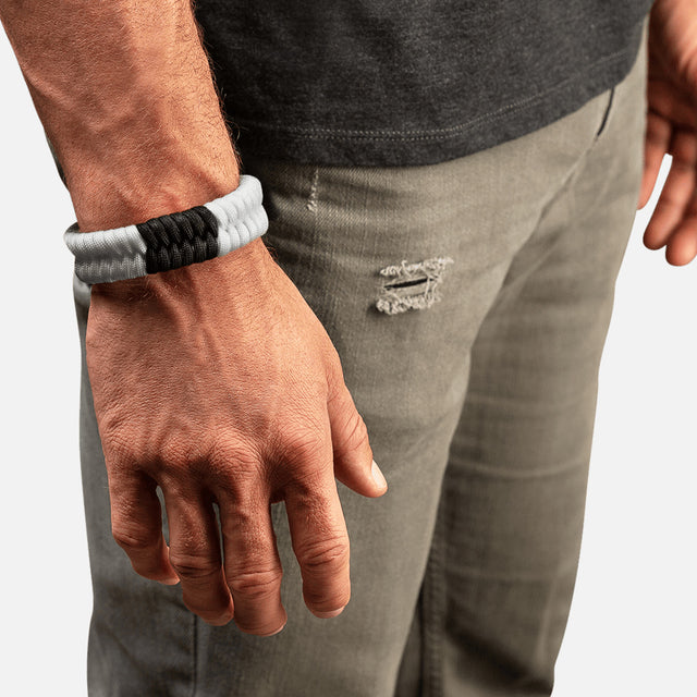 Braccialetto Paracord Jiu Jitsu Hayabusa – Bianco