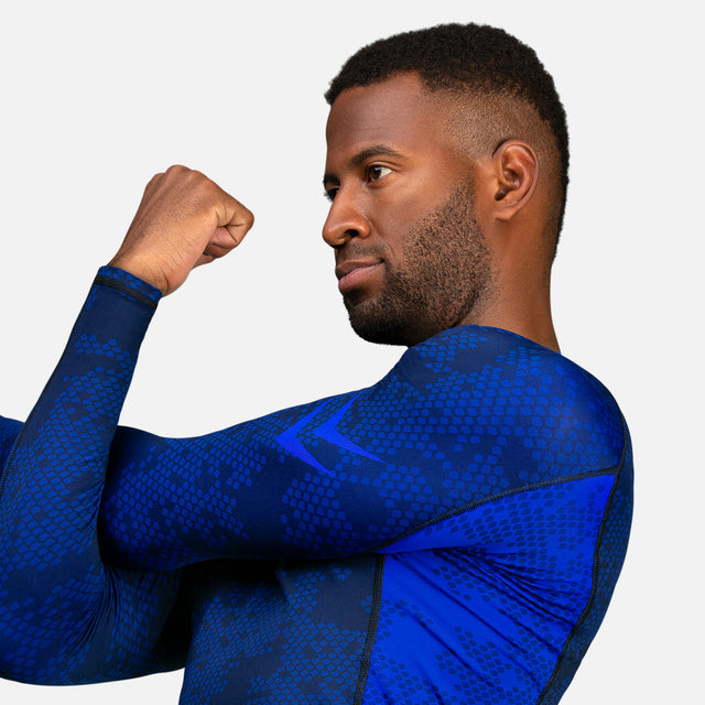 Rashguard Hayabusa Ranked Maniche Lunghe – Blu