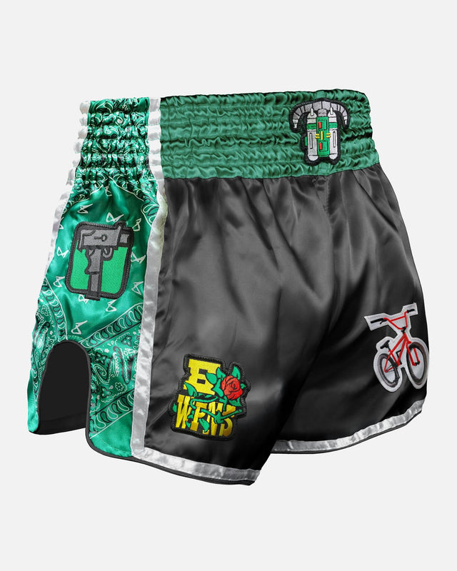 Muay Thai trenky 8 WEAPONS West Coast – Zelené