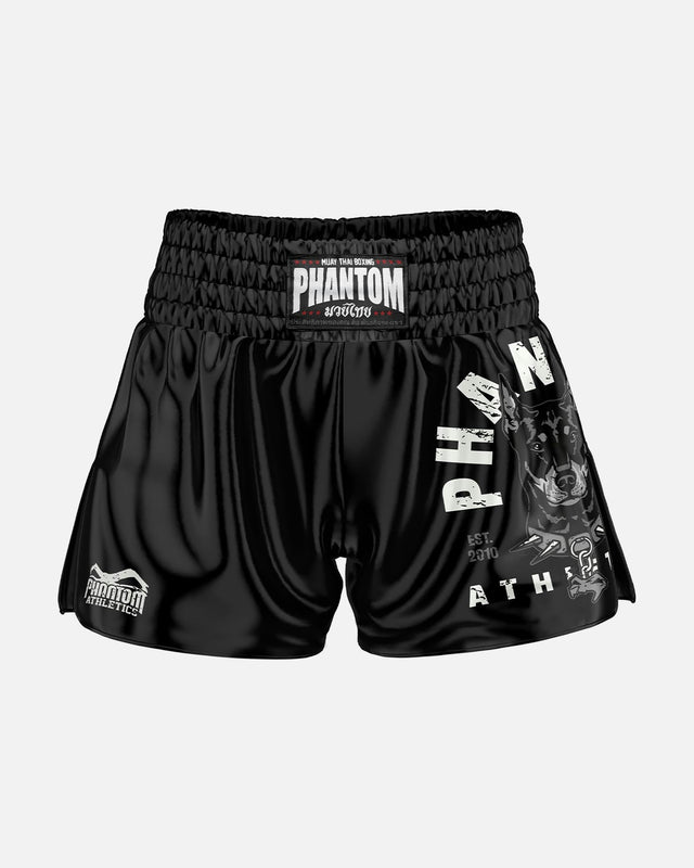 Spodenki Muay Thai Phantom Athletics Dobermann – Czarne