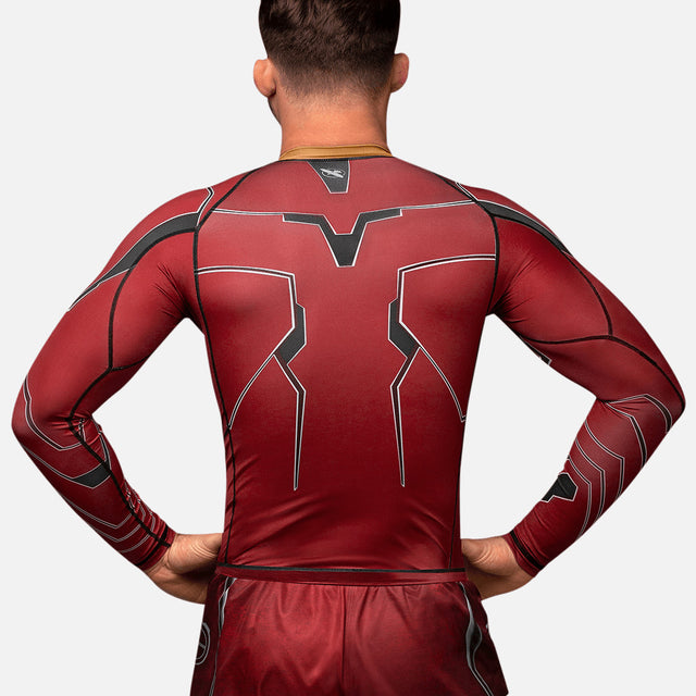 Rashguard Marvel Mâneci Lungi Iron Man – Roșu