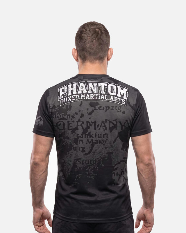 Tricou de antrenament Phantom Athletics EVO Germany Silver Eagle – Negru/Gri