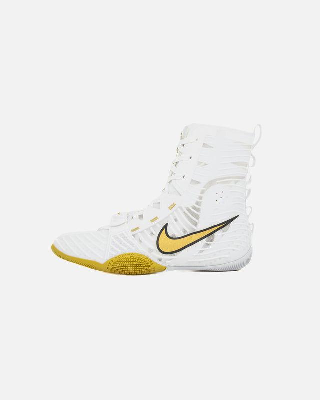 Botas de boxeo Nike HyperKO 3 – Blanco/Oro