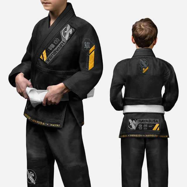 Kimono de BJJ Hayabusa Ascend Criança – Preto