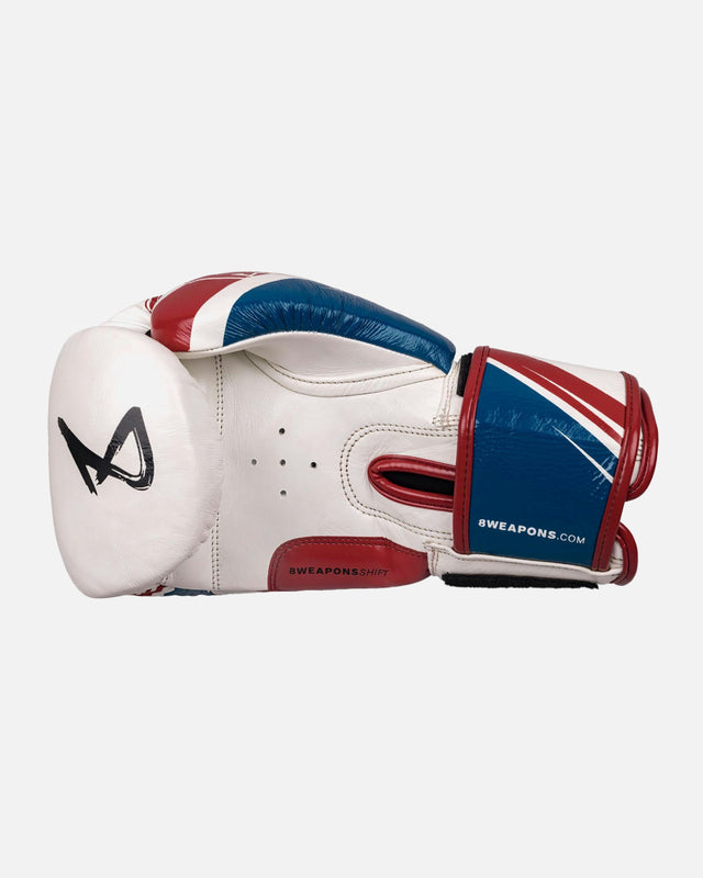 8 WEAPONS Boxhandschuhe Shift – Weiß/Navy/Rot
