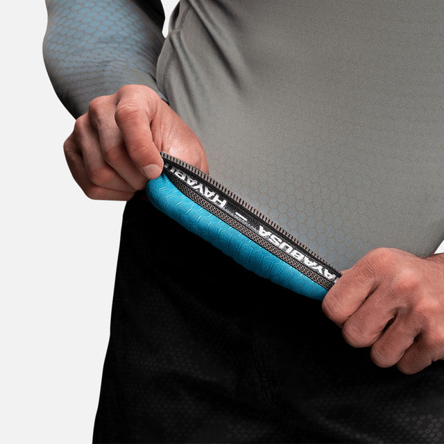 Hayabusa Rashguard Fusion Lange Mouwen - Grijs/Aqua