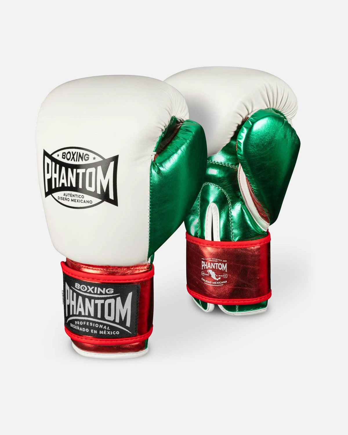 Boxerské rukavice Phantom Athletics Mexico – Bílé/Zelené/Červené