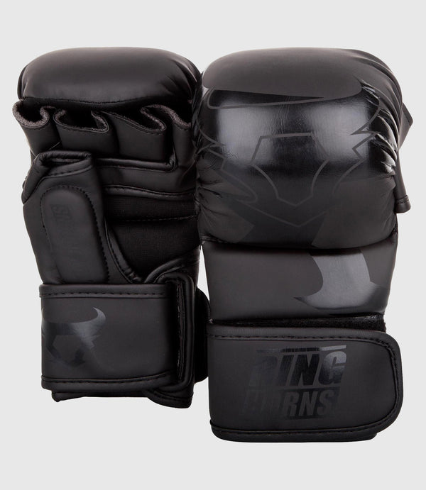 Ringhorns Charger MMA Sparring Gloves – Black/Black