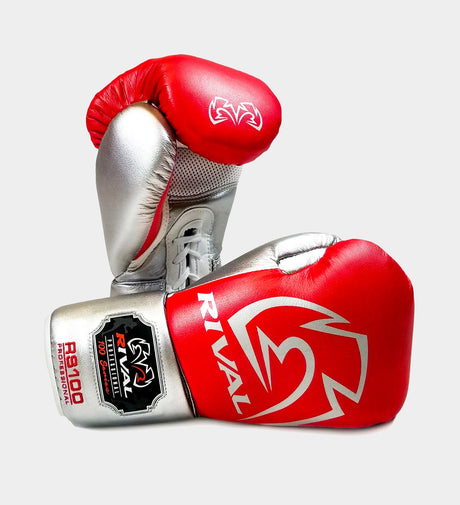 Guantoni da boxe Rival RS100 Professional – Rosso/Argento – Guantoni da boxe