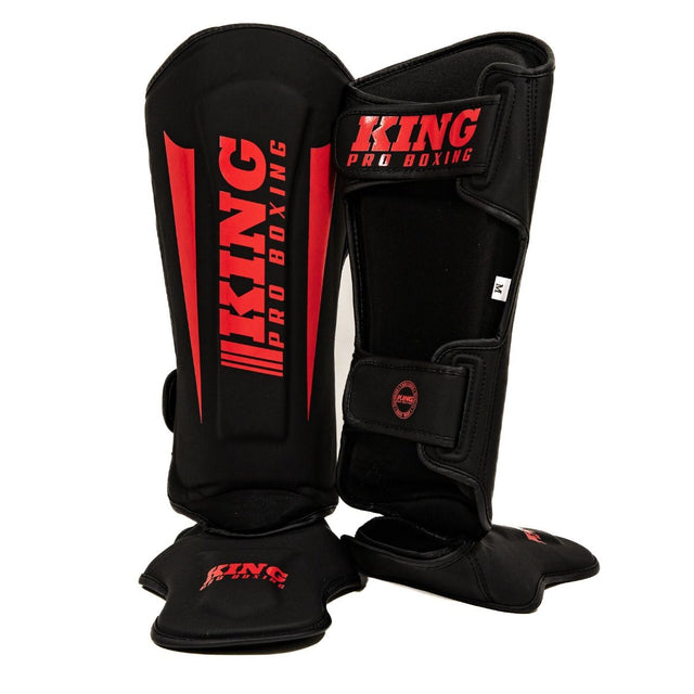 Paratibie da kickboxing King Pro Boxing Revo – Nero/Rosso