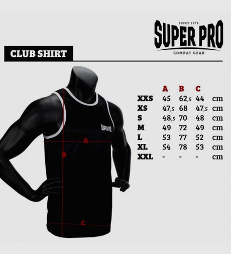 T-shirt Super Pro Boks Tank Top Club – Rosso/Bianco