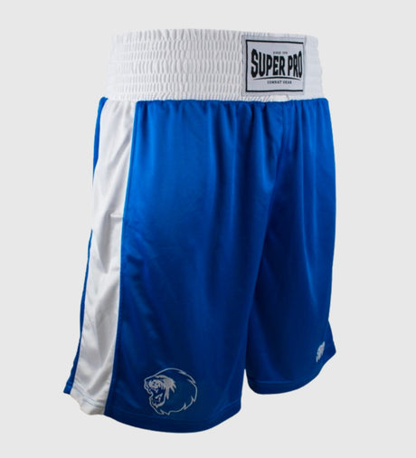 Pantaloncini da boxe Super Pro Club – Blu/Bianco