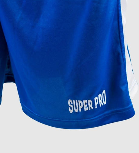 Pantaloncini da boxe Super Pro Club – Blu/Bianco