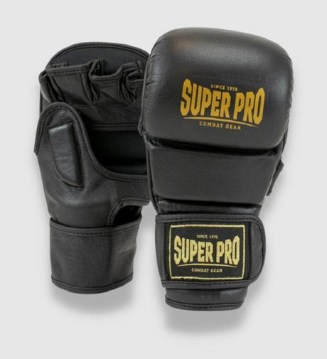Guanti MMA Super Pro Combat Gear MMA Shooter – Nero/Oro