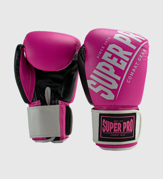 Gants de boxe Super Pro Rebel – Rose/Blanc/Noir
