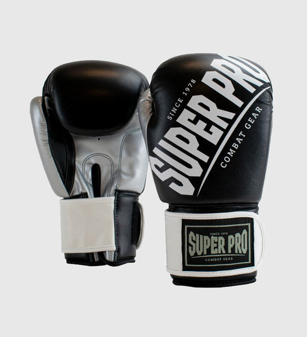 Guantes de boxeo Super Pro Rebel – Negro/Blanco