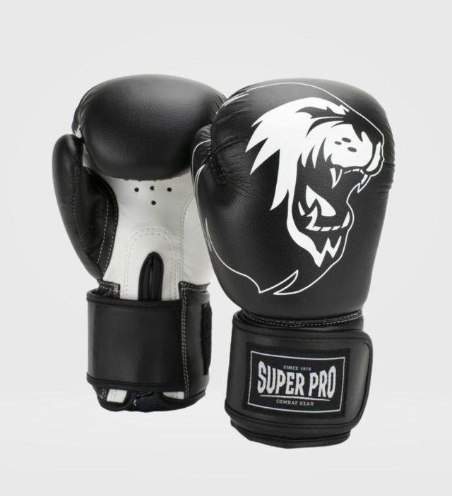 Guantes de boxeo Super Pro Talent Kids – Negro/Blanco – Guantes de boxeo
