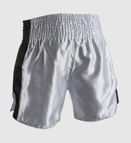 Pantaloncini Kickboxing Super Pro Brave – Bianco/Nero