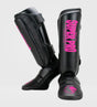 Super Pro Schienbeinschoner Protector – Schwarz/Rosa – Schienbeinschoner
