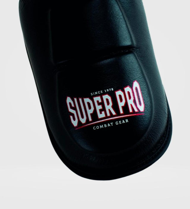 Tibiere Super Pro Kickboks Thai Pro Piele – Negru – Tibiere