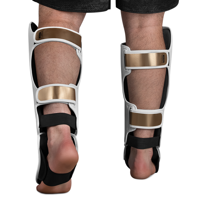 Hayabusa Benskydd T3 – Vit/Guld
