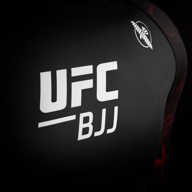 Rashguard Hayabusa x UFC BJJ Manches longues – Noir/Rouge