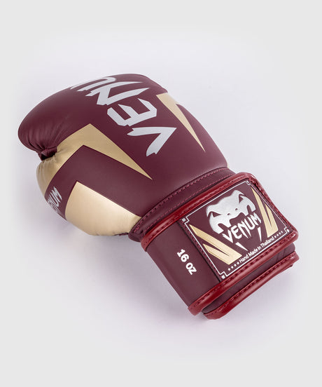 Venum Boxhandschuhe Elite – Burgunderrot/Gold