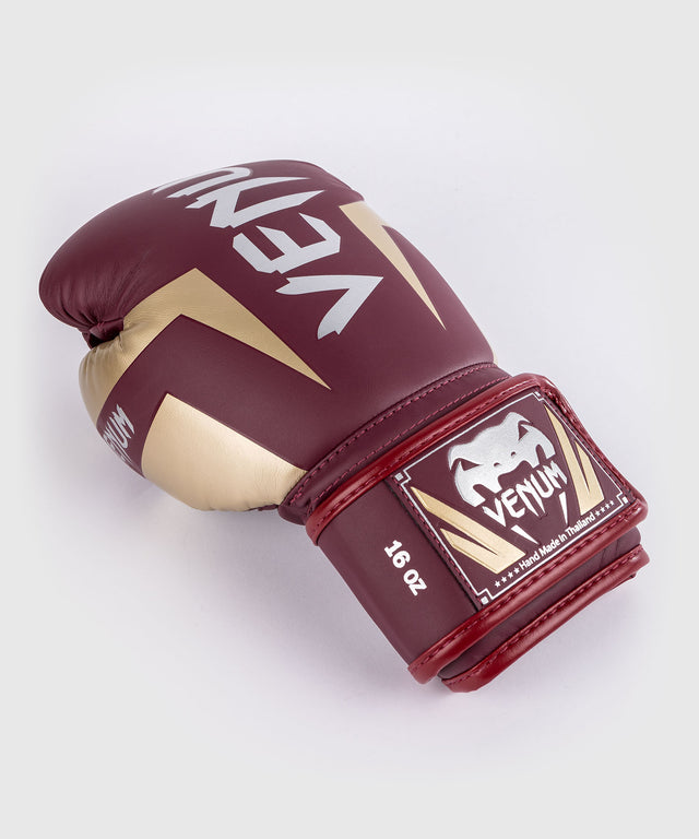 Venum Boxningshandskar Elite – Burgundy Rött/Guld