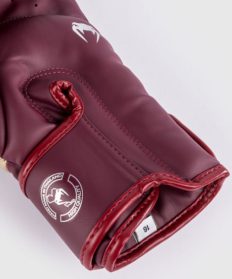 Venum Boxhandschuhe Elite – Burgunderrot/Gold