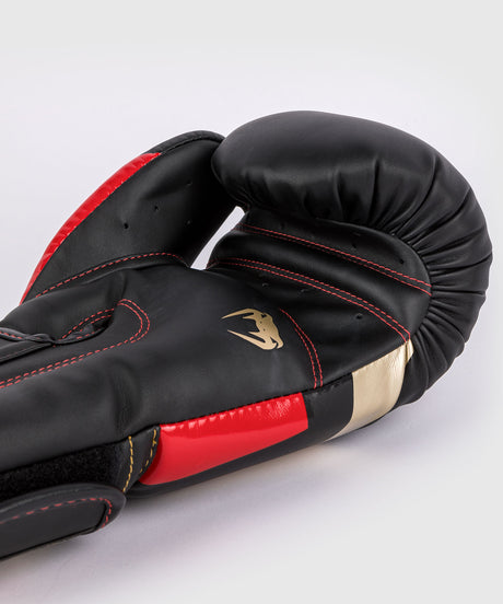 Venum Boxhandschuhe Elite – Schwarz/Gold/Rot