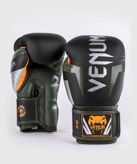 Guantoni da boxe Venum Elite – Nero/Argento/Cachi