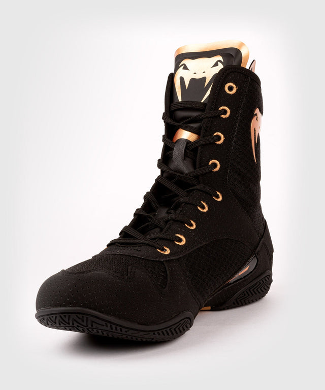 Chaussures de boxe Venum Elite – Noir/Bronze – Chaussures de boxe
