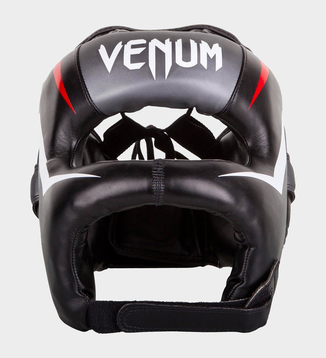 Cască de box Venum Elite Iron – Negru/Roșu/Alb