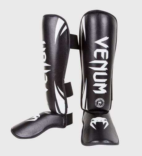 Paratibie da kickboxing Venum Challenger – Nero/Bianco – Paratibie