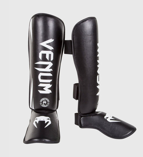 Paratibie da kickboxing Venum Challenger – Nero/Bianco – Paratibie