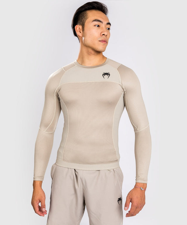 Venum Rashguard G-Fit Air Maniche Lunghe - Sabbia - T-shirt